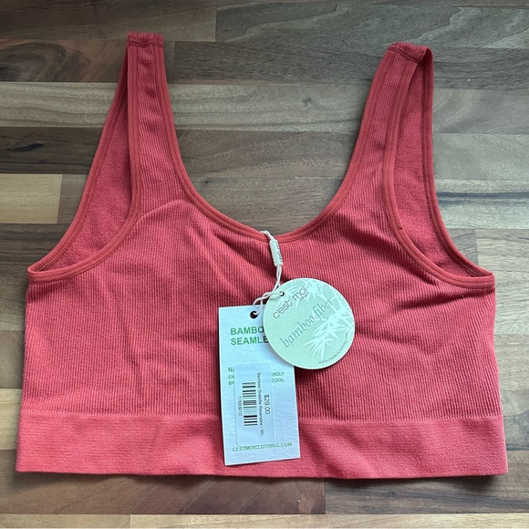 C’est moi M/L bamboo reversible bralette red - Picture 1 of 3